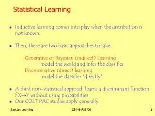 Statistical Learning