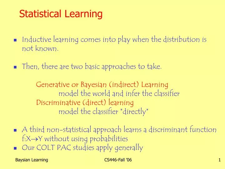 statistical learning