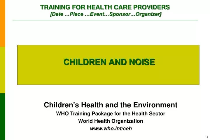 training for health care providers date place event sponsor organizer