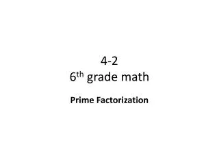 4-2 6 th grade math