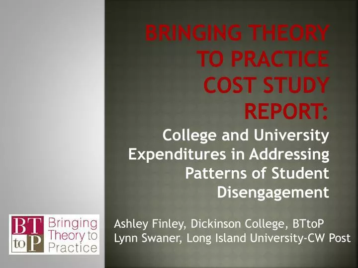 bringing theory to practice cost study report