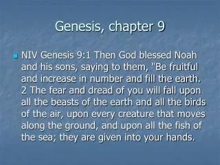Genesis, chapter 9