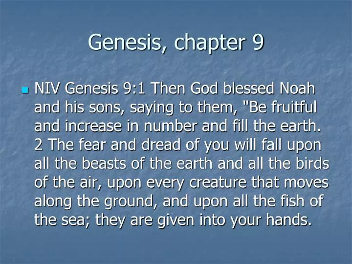 genesis chapter 9