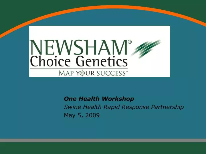 one health workshop swine health rapid response partnership may 5 2009