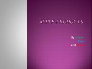 Apple Products