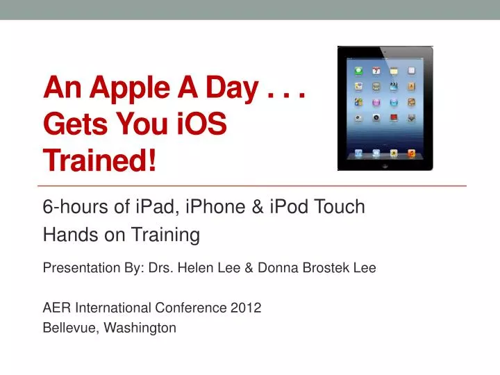 an apple a day gets you ios trained