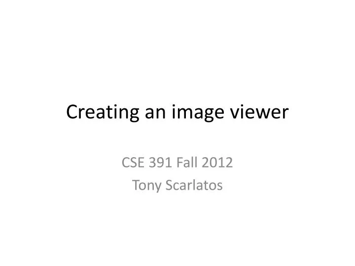 creating an image viewer