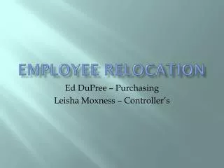 Employee Relocation