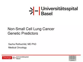Non-Small Cell Lung Cancer Genetic Predictors