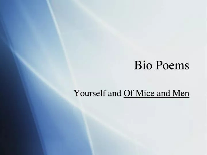 bio poems