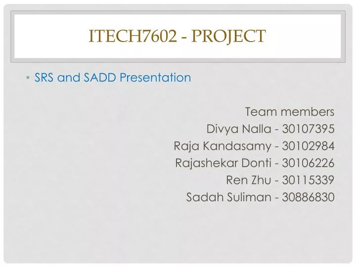 itech7602 project