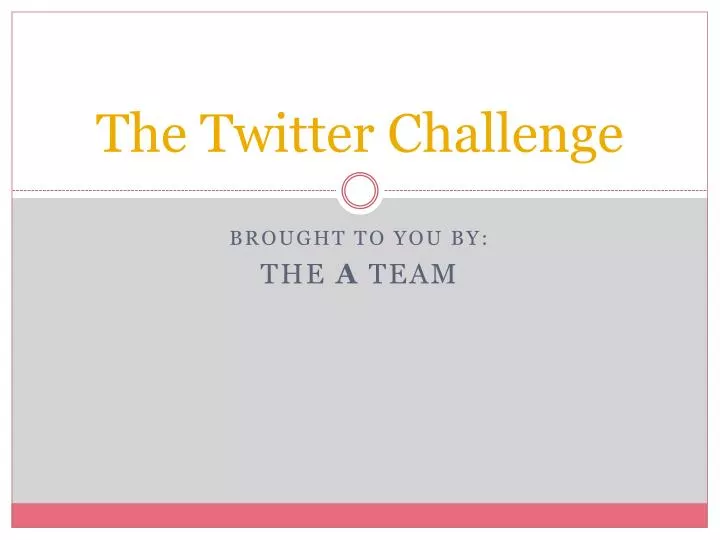 the twitter challenge