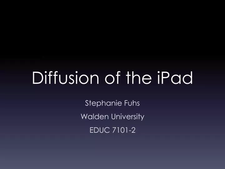 diffusion of the ipad