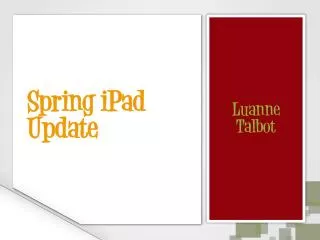 Spring iPad Update