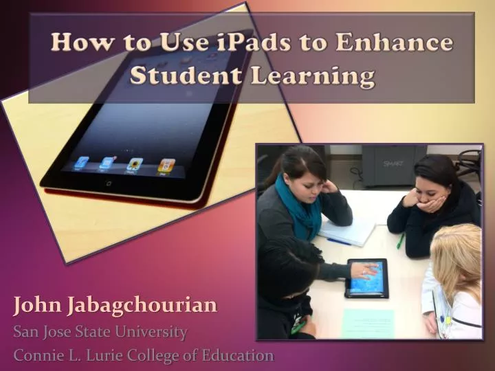 how to use ipads to enhance student learning
