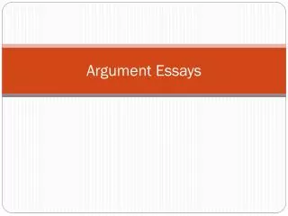 Argument Essays