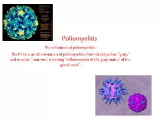 Poliomyelitis