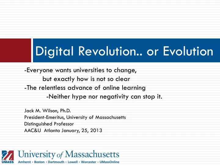 digital revolution or evolution