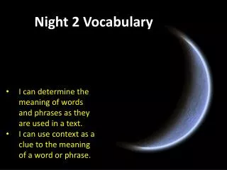 Night Vocabulary #2