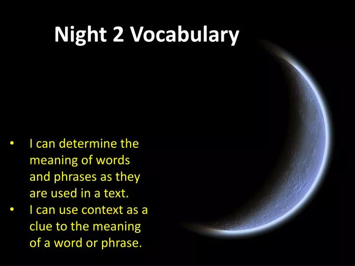 night vocabulary 2