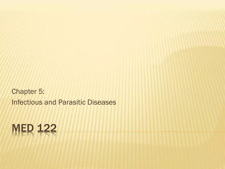 chapter 5 infectious and parasitic diseases