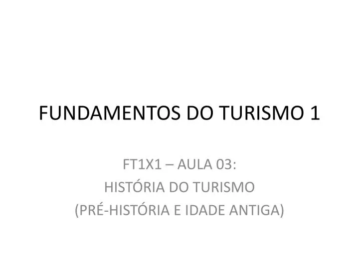 fundamentos do turismo 1