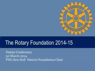 The Rotary Foundation 2014-15