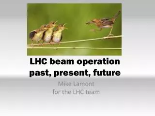 LHC beam operation past , present, future