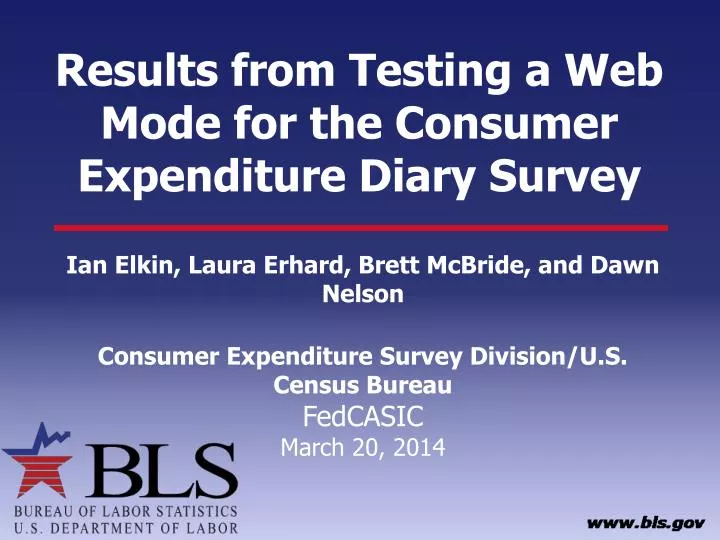 results from testing a web mode for the consumer expenditure diary survey