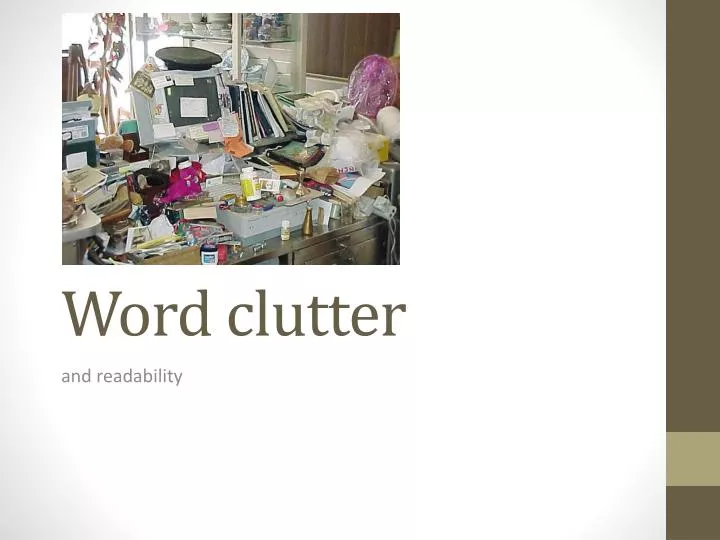 word clutter