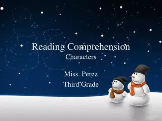 Reading Comprehension Characters