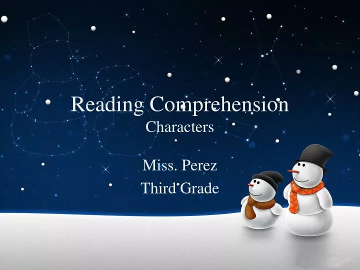 reading comprehension characters