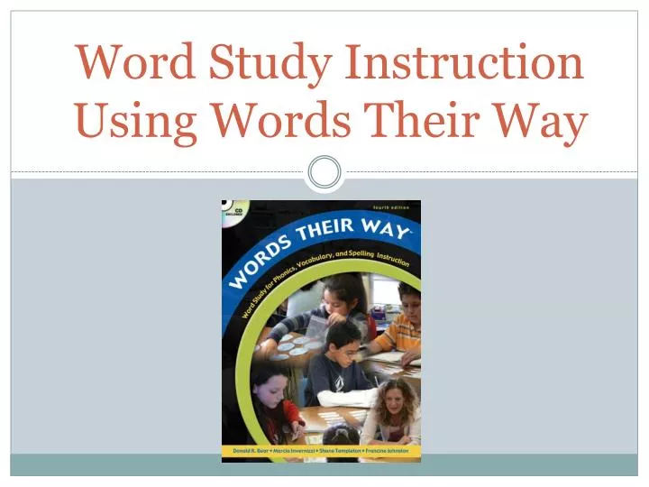 word study instruction using words their way