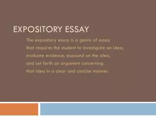 Expository Essay