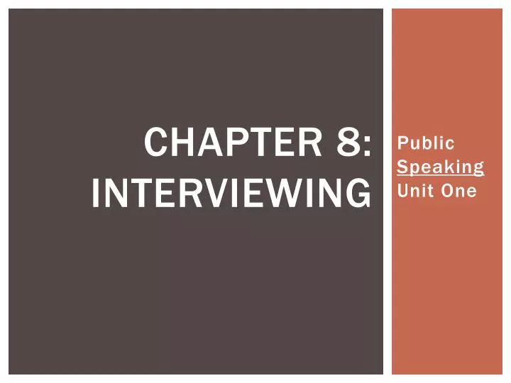 chapter 8 interviewing