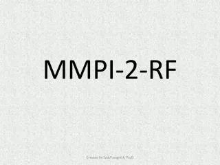 MMPI-2-RF