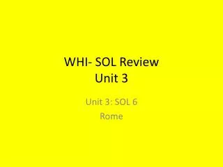 WHI- SOL Review Unit 3