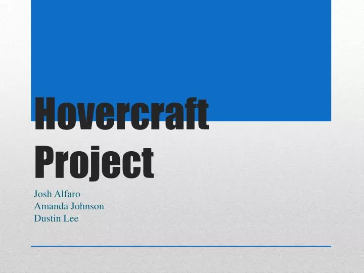 hovercraft project