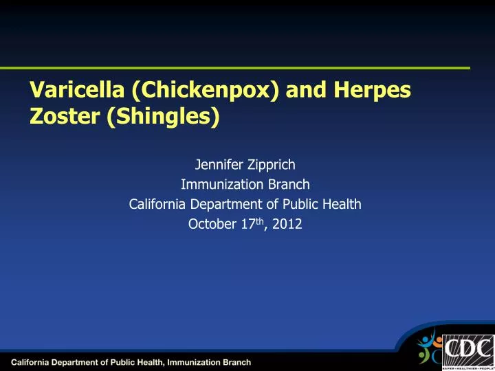 varicella chickenpox and herpes zoster shingles