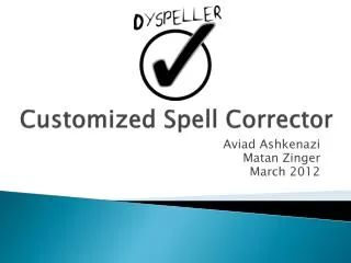 Customized Spell Corrector