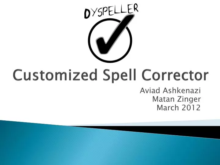 customized spell corrector