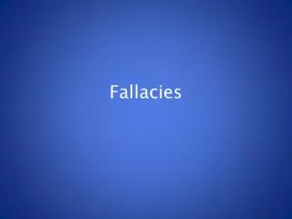 fallacies