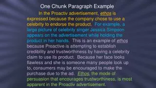 One Chunk Paragraph Example