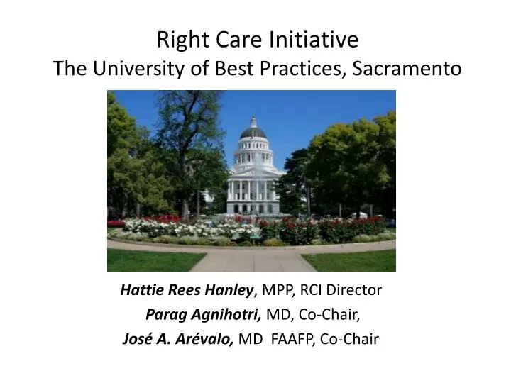 right care initiative the university of best practices sacramento