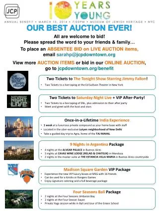 OUR BEST AUCTION EVER!