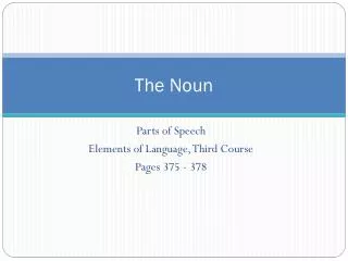 the noun