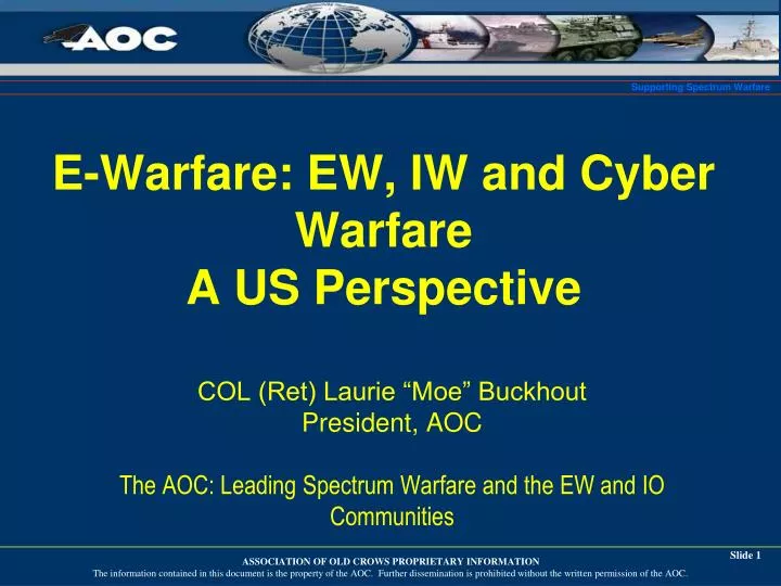 e warfare ew iw and cyber warfare a us perspective