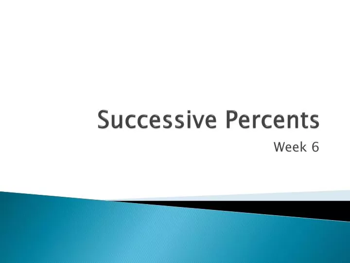 successive percents