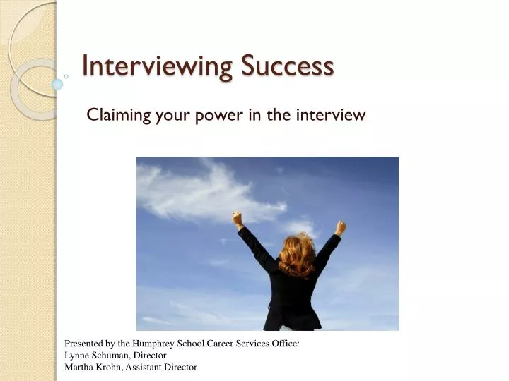 interviewing success