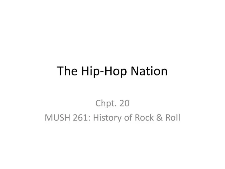 the hip hop nation